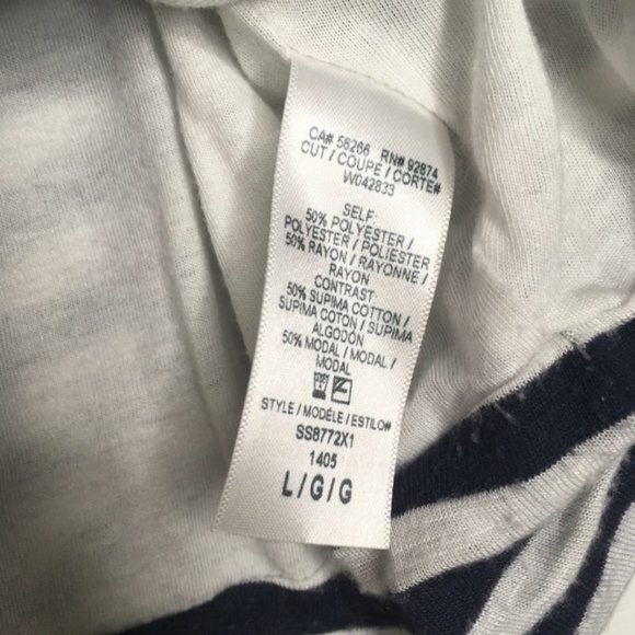 Splendid Navy & White Striped Bodycon Skirt Large - Picture 6 of 6